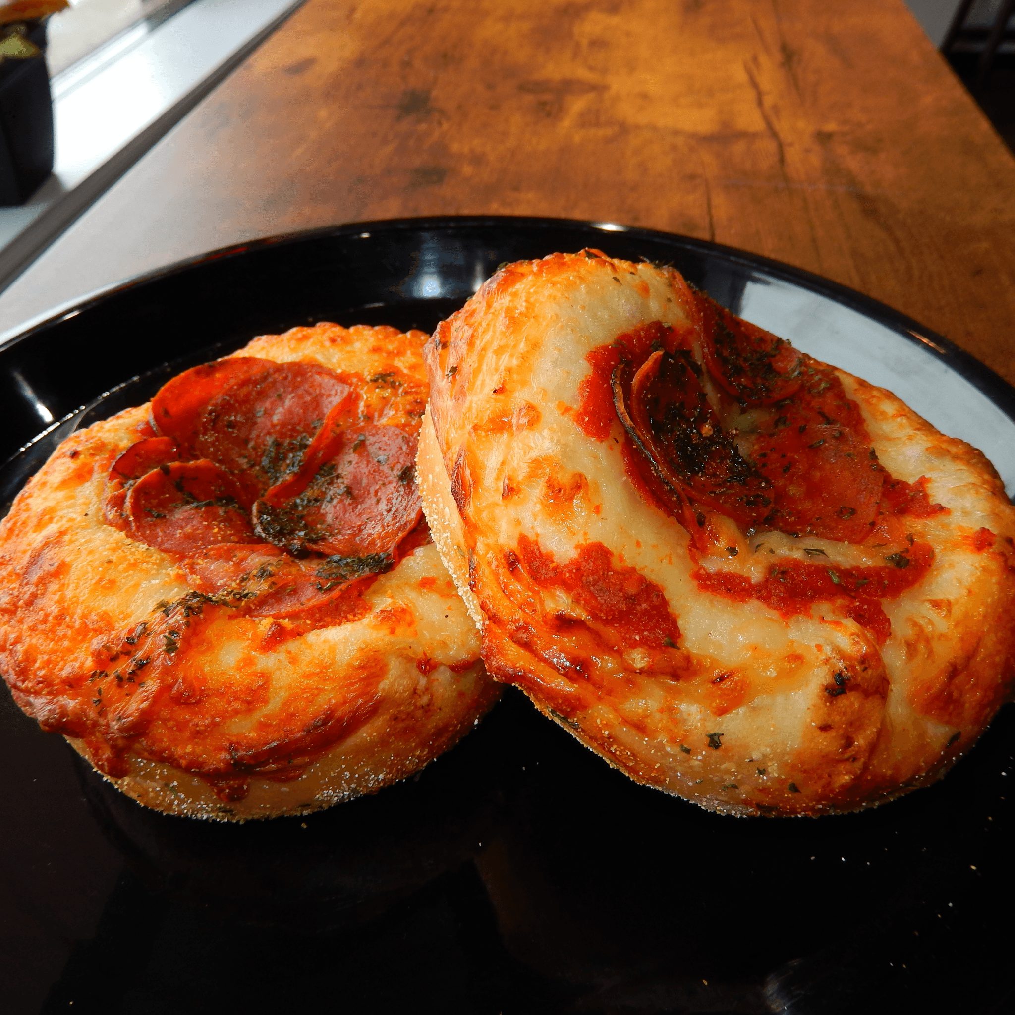 Pizza bagels.